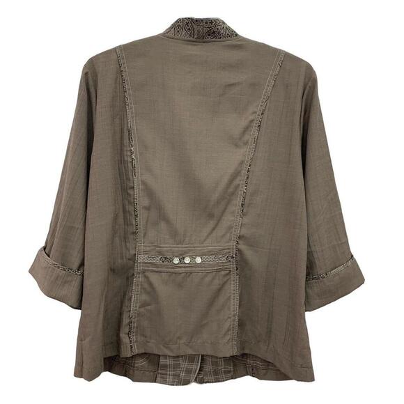 Marie Claire Womens Brown Evening Jacket Mother Of Pearl Buttons Size Large​​ - Picture 2 of 10